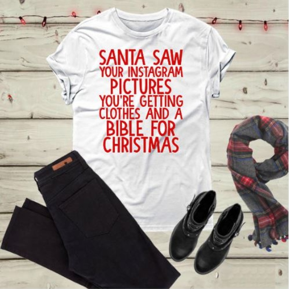 Santa Say Your Instagram Graphic Tee